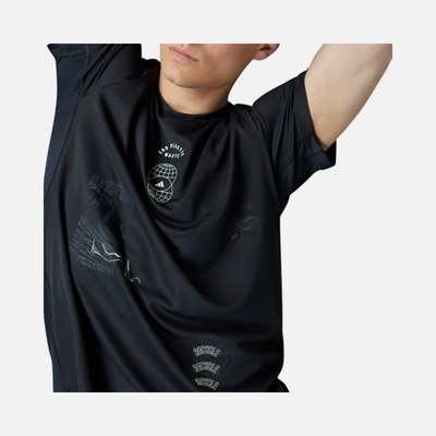 Adidas Global Running Men's Short Sleeve T-shirt -Black