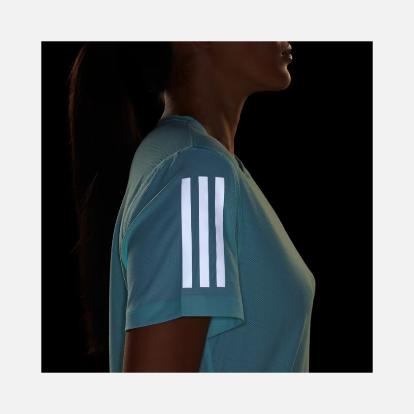 Adidas Own the Run Women's Running T-shirt -Semi Flash Aqua