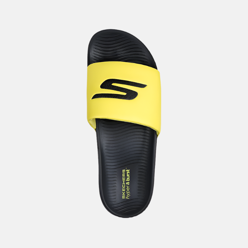 Skechers Hyper-Slide -Deriver Men's Slide -Yellow/Black