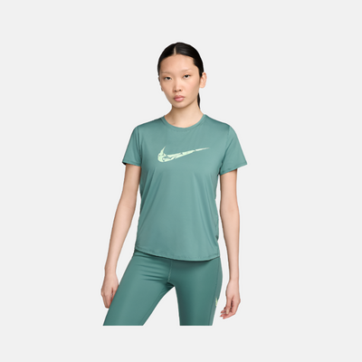 Nike One Swoosh Women's Dri-FIT Short-Sleeve Running Top -Bicoastal/Vapor Green