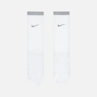 Nike Spark Lightweight Running Crew Socks - White/Reflect Silver