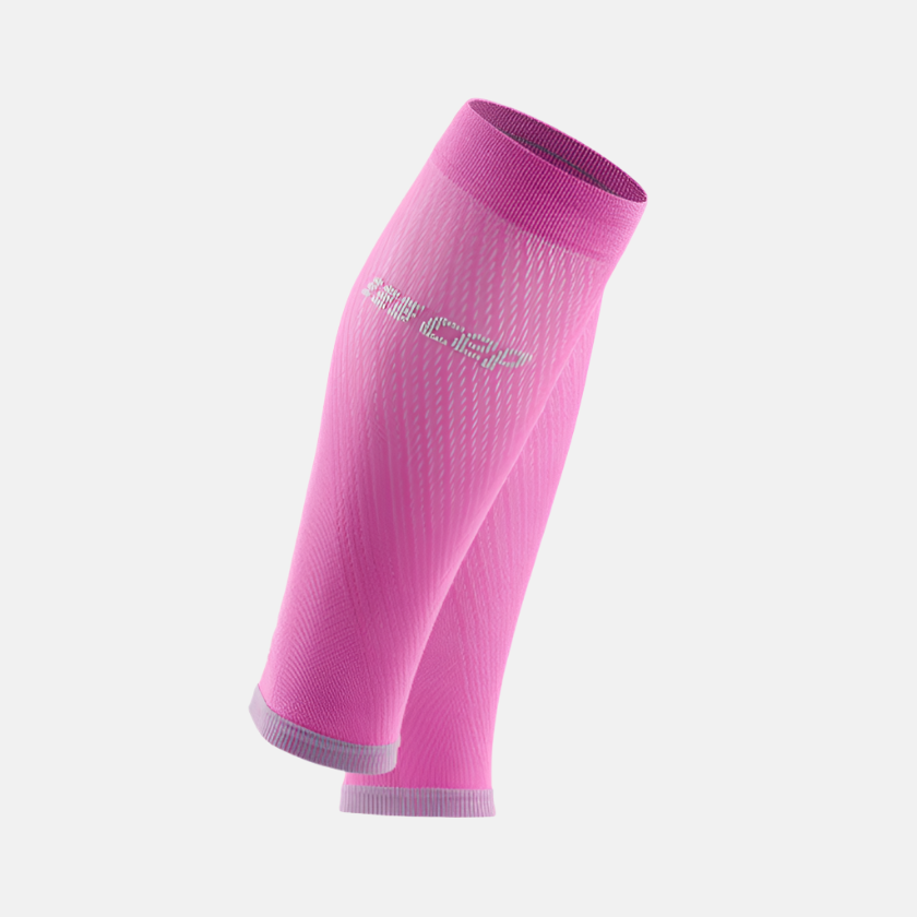 Cep Ultralight Compression Women's Calf Sleeves -Pink/LT Grey