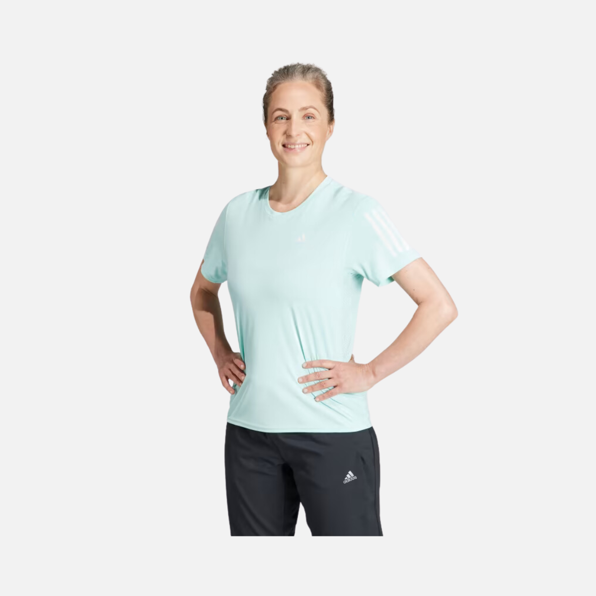 Adidas Own The Run Women's Running T-shirt -Semi Flash Aqua