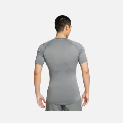 Nike Pro Dri-FIT Tight Short-Sleeve Men's Fitness Top -Smoke Grey/Black