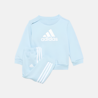 Adidas Badge of Sport French Terry Kids Unisex Tracksuit (6-4year) -Clesky/White