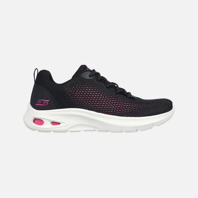 Skechers Bobs Unity-Hint Of Color Women's Walking Shoes -Black/Hot Pink