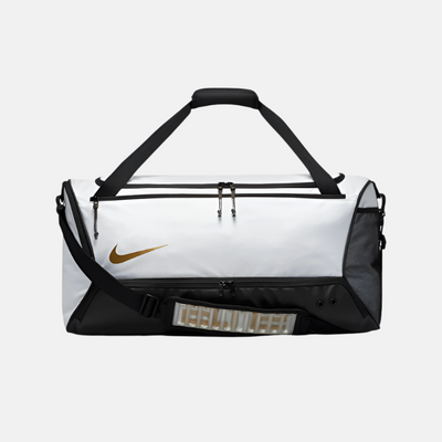 Nike Hoops Elite Duffel Bag (57L) -White/Black/Metallic Gold