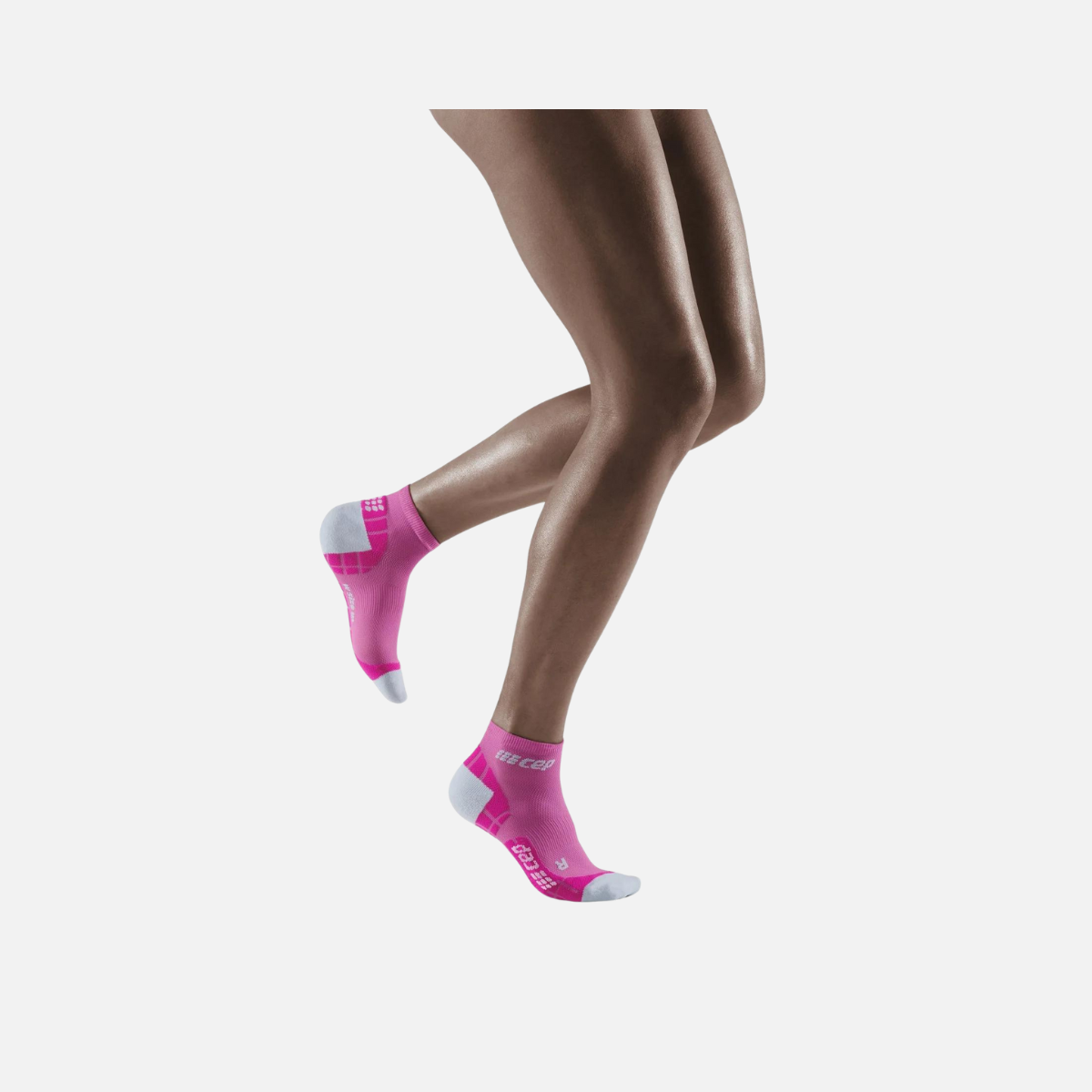 Cep Ultralight Compression Low-cut Women's Socks -Pink/Grey