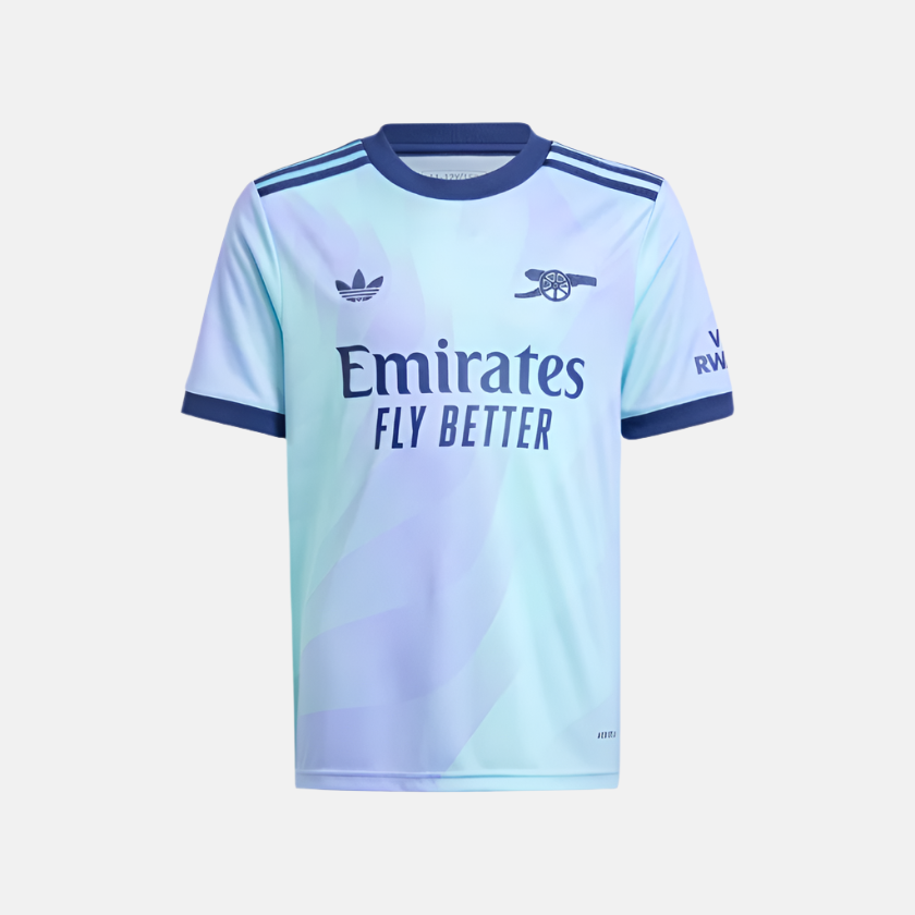 Adidas Arsenal 24/25 Third Kids Boy Football Jersey (7-16Year) -Clear Aqua/Light Flash Purple