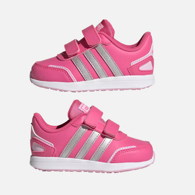 Adidas VS Switch 3 Lifestyle Running Hook and Loop Straps Kids Unisex Shoes (0 -3 year) -Pulse Magenta/Silver Metallic/Orchid Fusion