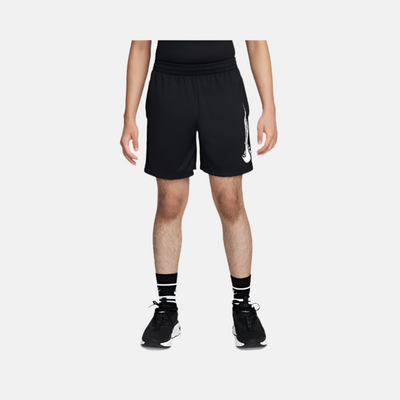 Nike Multi Older Kid's Boy Dri-FIT Shorts -Black/White