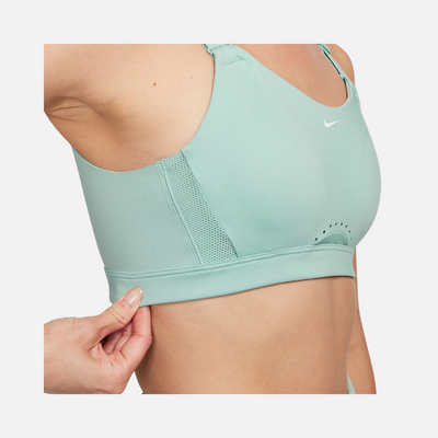 Nike Alpha Women's High-Support Padded Sports Bra -Mineral/Mineral/Mineral/White