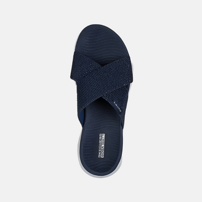 Skechers On The Go 600 Glistening Women's Sandal -Navy