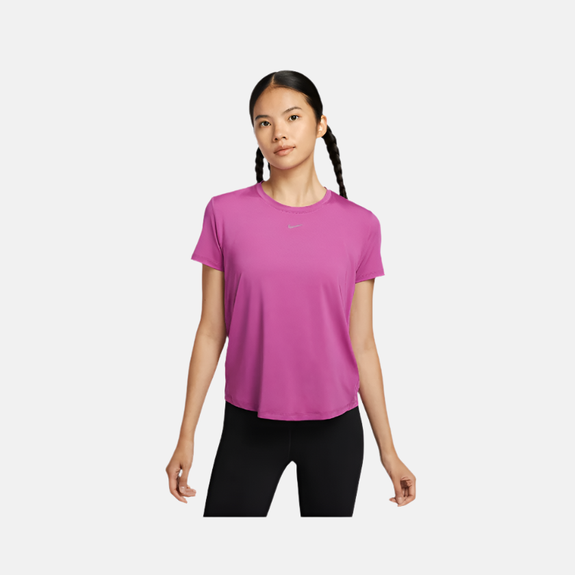 Nike One Classic Dri-FIT Short-Sleeve Women's Training T-shirt -Hot Fuchsia/Black