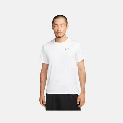 Nike Dri-FIT UV Miler Men's Short-Sleeve Running Top -White