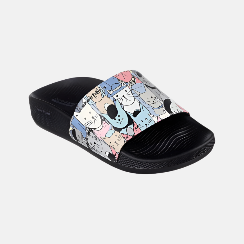 Skechers Hyper Slide -Pawsome Women's Lifestyle Slide -Black/Multi