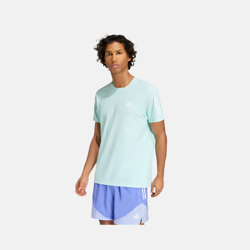 Adidas Own the Run Men's Running T-shirt -Semi Flash Aqua