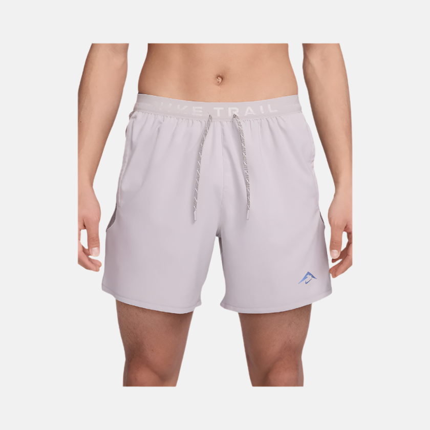 Nike Trail Dri-FIT 15cm (approx.) Brief-Lined Men's Running Shorts -College Grey/Cave Stone/Barely Volt/Black