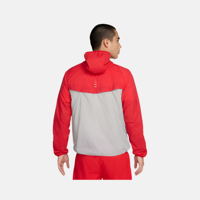 Nike Stride Repel UV Men's Running Jacket -University Red/College Grey