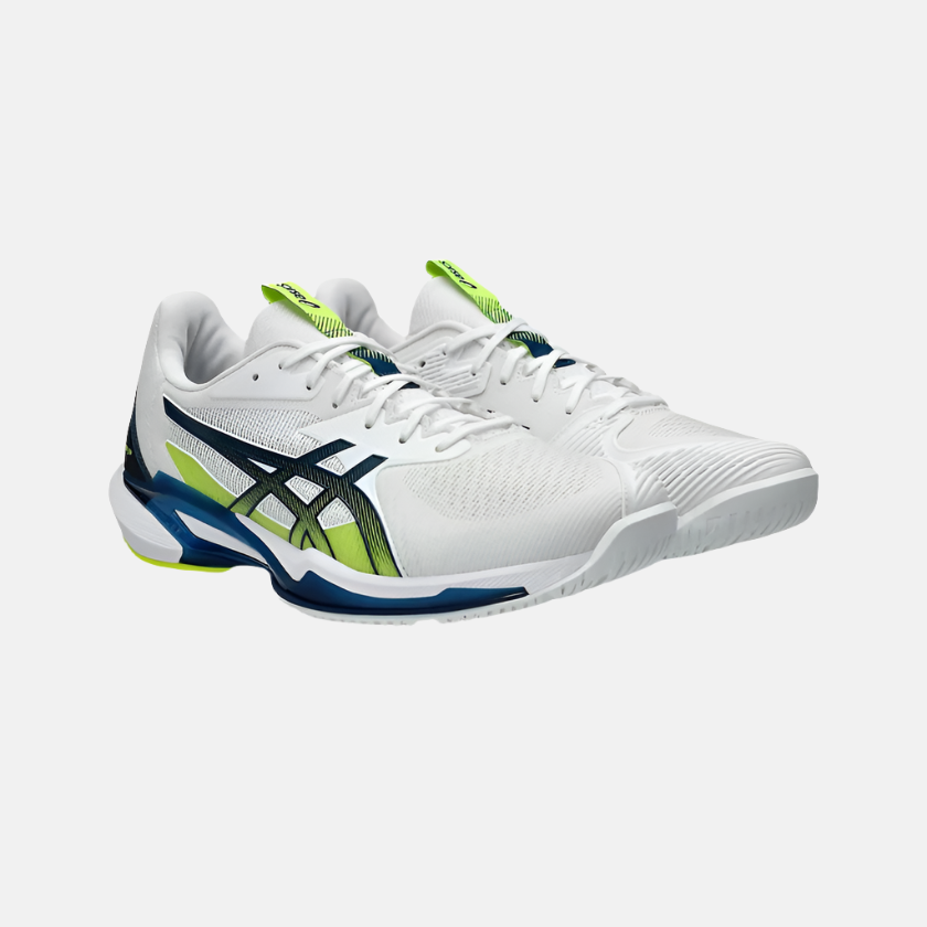 Asics Solution Speed 3 Men's Tennis Shoes - White/Mako Blue