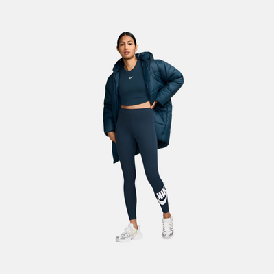 Nike Sportswear Classics High-Waisted Women's Graphic Leggings -Armoury Navy/White