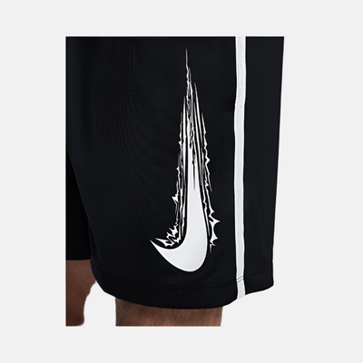 Nike Multi Older Kid's Boy Dri-FIT Shorts -Black/White