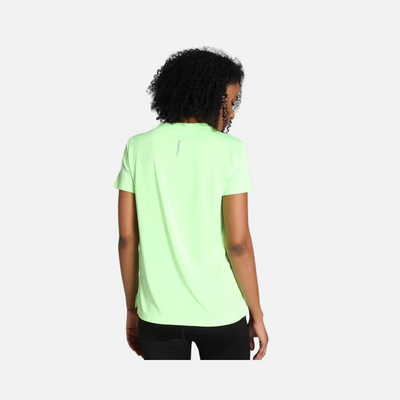 Puma Solid Round Neck Polyester Women T-Shirt -Speed Green
