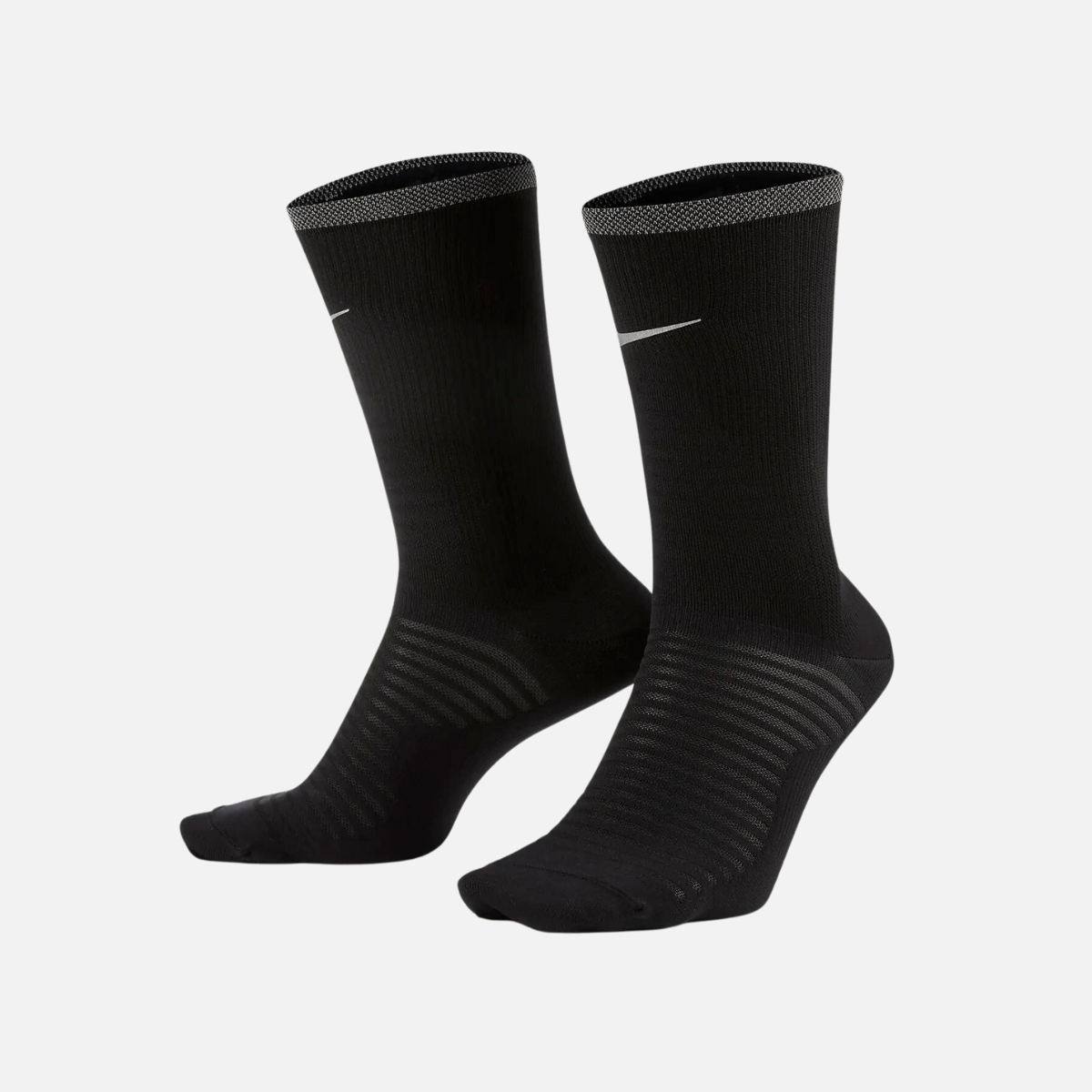 Nike Spark Lightweight Running Crew Socks -Black/Reflect Silver