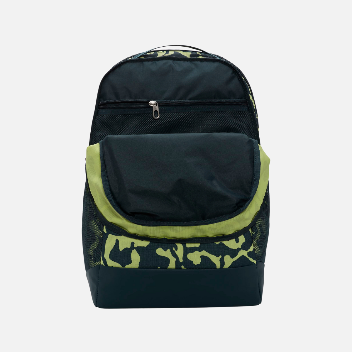 Nike Brasilia Backpack (Medium, 24L) -Deep Jungle/Light Lemon Twist/White