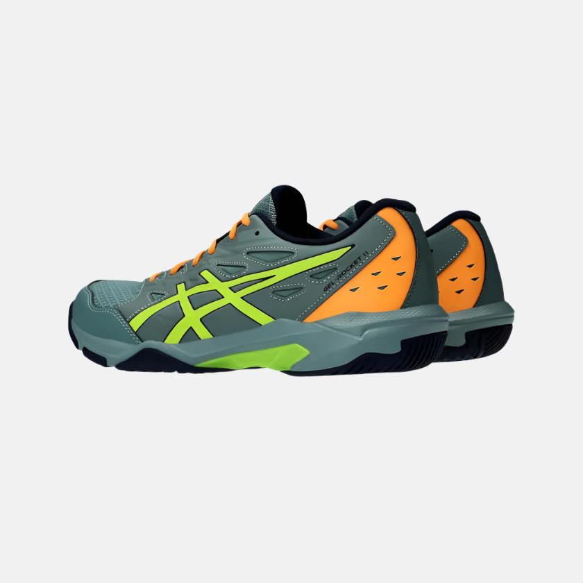 Asics GEL-ROCKET 11 Men's Badminton Shoes -Celadon/Safety Yellow