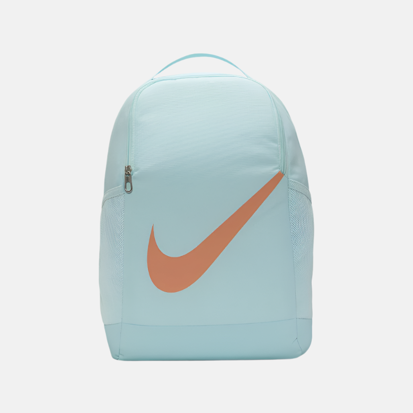 Nike Brasilia Kids Backpack (18L) -Glacier Blue/Glacier Blue/Apricot Agate