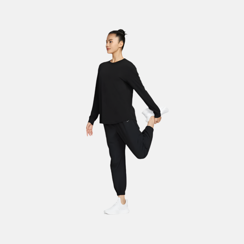 Nike One Dri-FIT High-Waisted 7/8 Women's Joggers -Black/Black