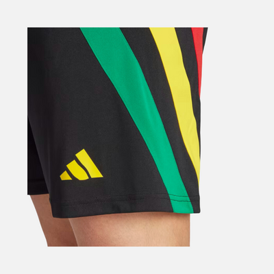 Adidas Fortore 23 Men's Football Shorts -Black/Team Collegiate Red/Team Yellow/Team Green
