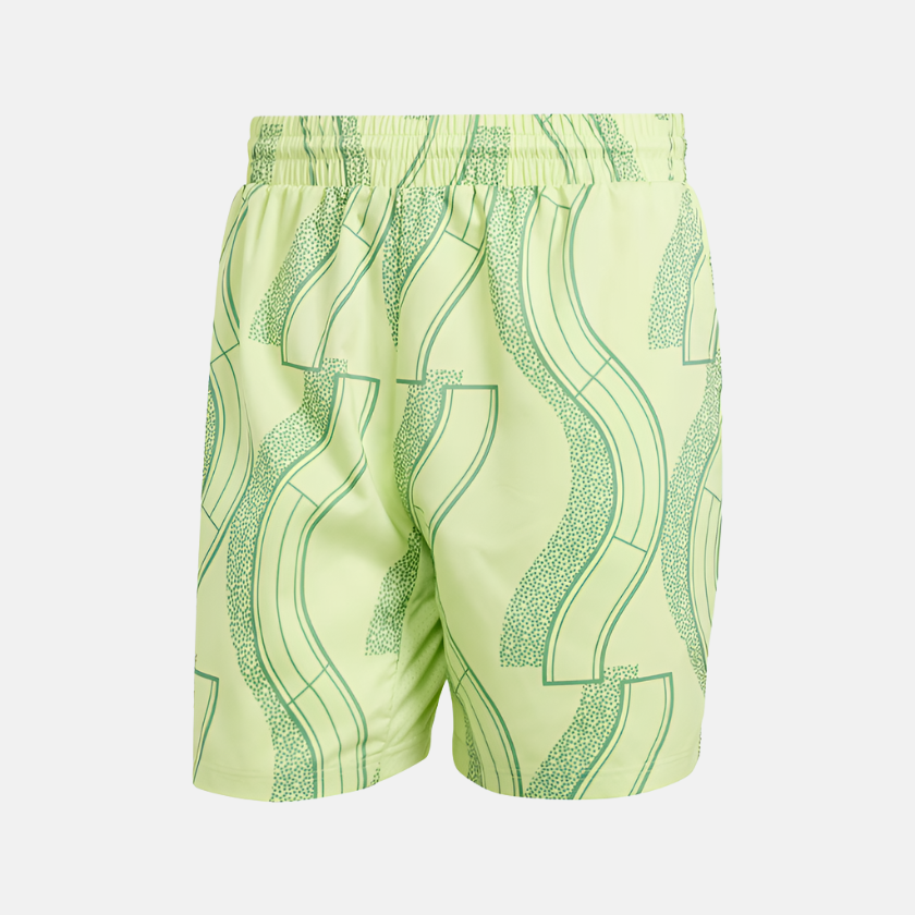 Adidas Club Graphic Men's Tennis Shorts -Pulse Lime/Preloved Green