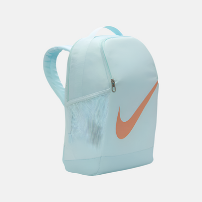 Nike Brasilia Kids Backpack (18L) -Glacier Blue/Glacier Blue/Apricot Agate