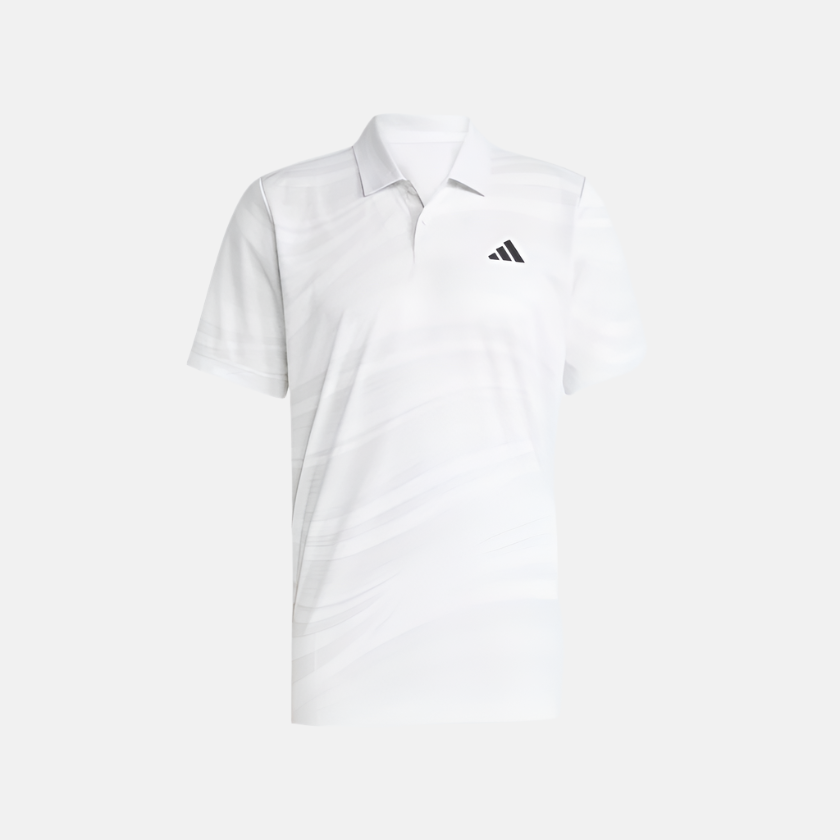 Adidas Club Climacool Graphic Men's Tennis Polo T-Shirt -Dash Grey / White