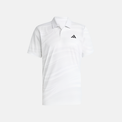 Adidas Club Climacool Graphic Men's Tennis Polo T-Shirt -Dash Grey / White