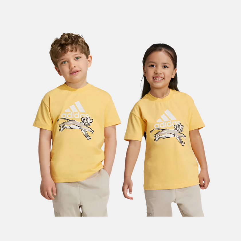 Adidas Disney Lion King Kids-Unisex T-shirt (1-10year) -Semi Spark/Chalk White/Chalk White