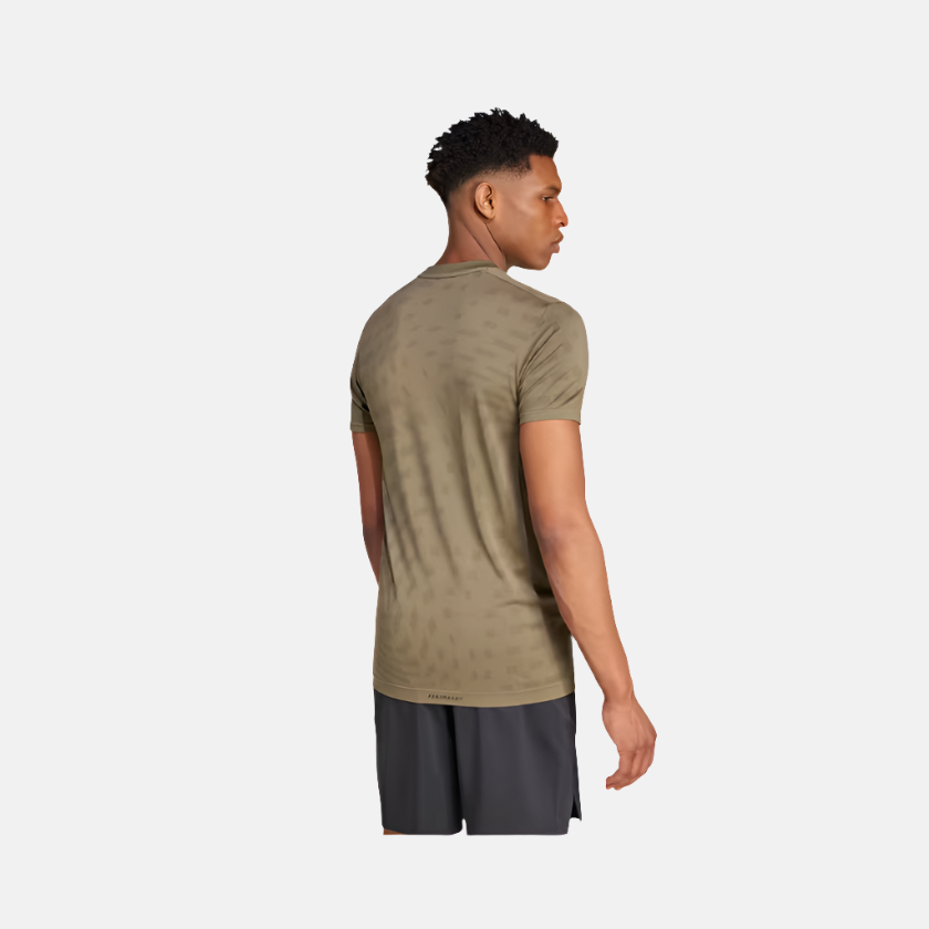 Adidas Gym+Training Seamless Men's T-shirt -Olive Strata/Shadow Olive