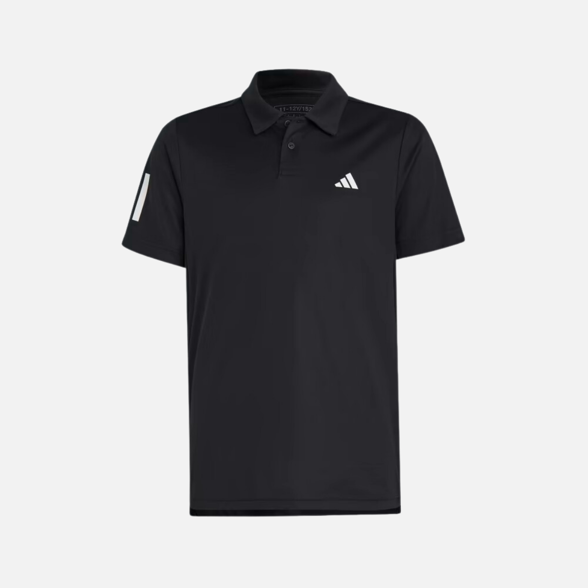 Adidas Club 3 Stripes Kids Boys Polo T-shirt (10-16 Years) -Black