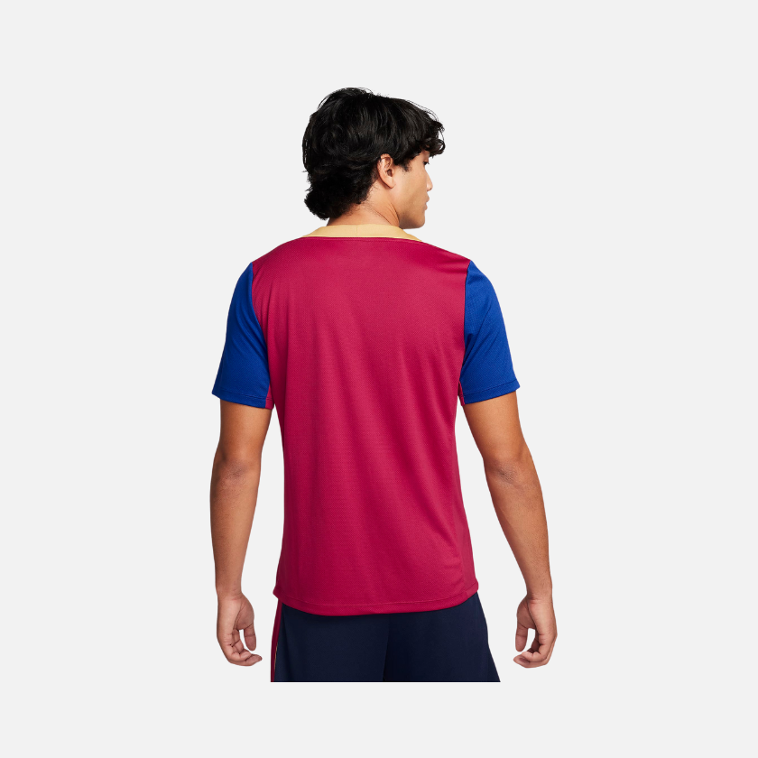 Nike F.C. Barcelona Strike Dri-FIT Men's Football Knit Top -Noble Red/Deep Royal Blue/Club Gold/Club Gold