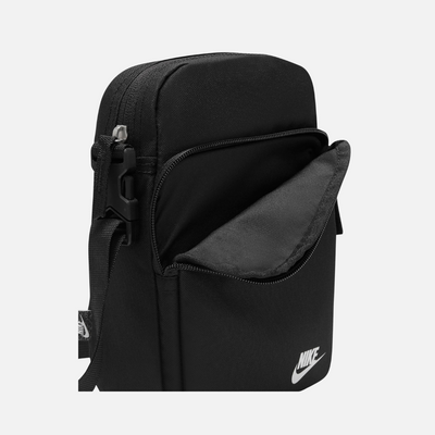 Nike Heritage Cross-Body Bag (4L) -Black/Black/White