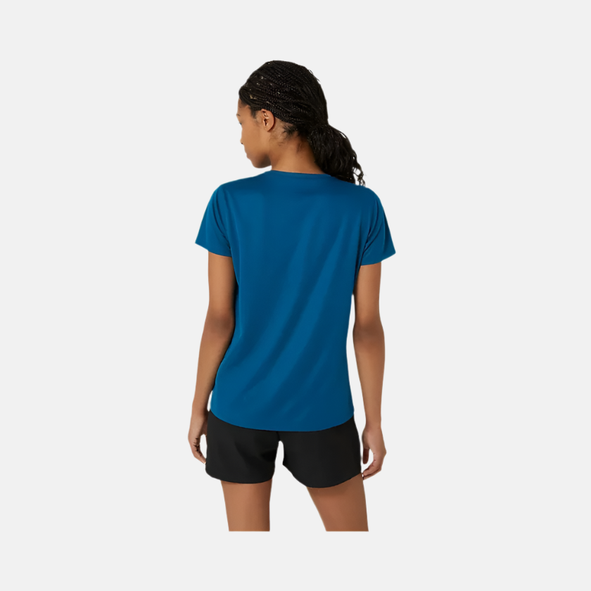 Asics Silver Short Sleeve Women's Running T-shirt -Rich Navy