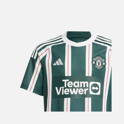 Adidas Manchester United 23/24 Kids Boys Football Jersey (7-16 Years) -Green Night / Core White / Active Maroon