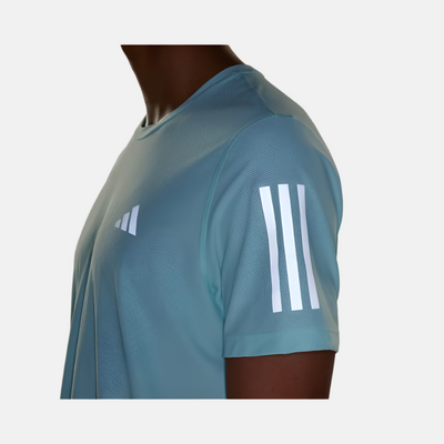 Adidas Own the Run Men's Running T-shirt -Semi Flash Aqua