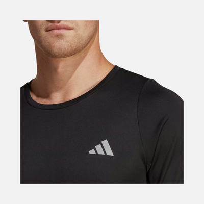 Adidas Run Icons 3 Stripes Men's Running T-shirt -Black