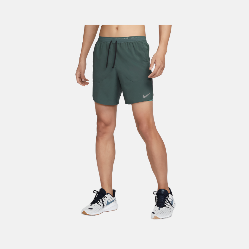 Nike Dri-FIT Stride Men's 18cm (approx.) 2-in-1 Running Shorts -Vintage Green/Bicoastal/Black
