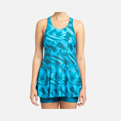Speedo All Over Print Women's Swimdress -Nordic Teal/Powder Blue