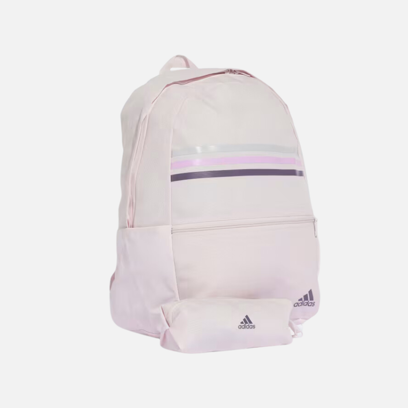 Adidas Classic Horizontal 3 Stripes Training Backpack -Almost Pink/Shadow Violet