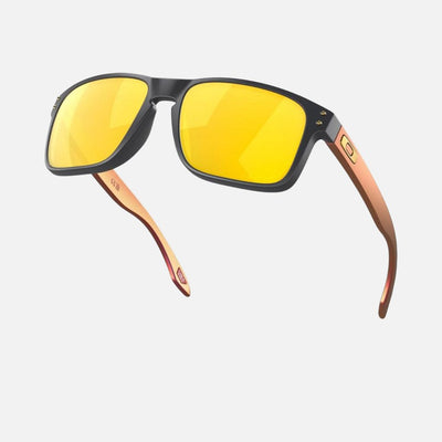 Oakley Holbrook Sunglasses Matte Carbon/Prizm 24K Polarised Lenses